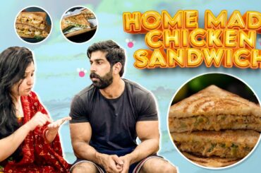 Homemade Tasty Chicken Sandwich Recipe | Bodybuilding Diet | Rubal Dhankar