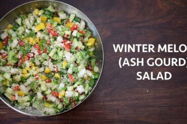 How to make Winter Melon/ Ash Gourd Salad (Kosambari) - Instant and Healthy Ash Gourd Salad Recipe