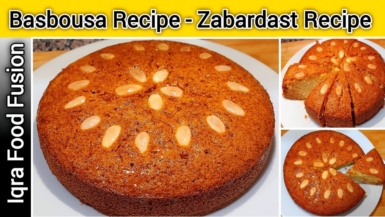 Basbousa Recipe Arabic Style | Basbosa Recipe | Basbousa Recipe by Iqra Food Fusion Basbousa Recipe Arabic Style | Basbosa Recipe | Basbousa Recipe by Iqra Food Fusion