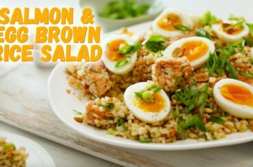 A Healthy Salmon & Egg Brown Rice Salad Recipe