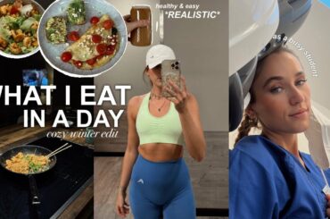 WHAT I EAT IN A DAY: healthy winter recipes *COZY & REALISTIC* (-8kg weightloss)