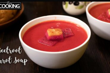 Carrot Beetroot Soup | Tasty and Creamy Vegetable Soup | Healthy Soup Recipes | Mix Veg Soup Recipe