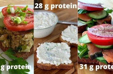 3 Healthy Sandwich Recipe Ideas for weight loss - High Protein Low Calorie Meals
