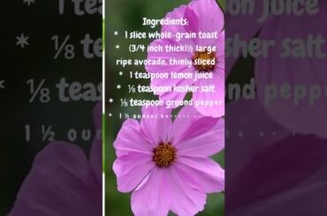 Low Calories Healthy Breakfast - Avocado Toast with Burrata #shorts #healthyfood #lowcalorie