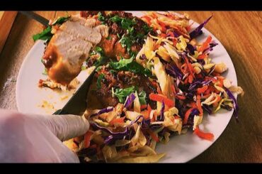 Quick and easy chicken Breast Recipe with healthy cabbage salad