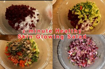 2 minute Healthy & Skin Glowing Salad || Skin Glowing Salad by @fakhraskitchen