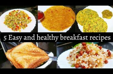 5 Easy Breakfast Ideas For Busy Mom || Lunch Box Recipe || Healthy recipes