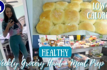 HEALTHY WEEKLY MEAL PREP FOR WEIGHT LOSS|HEALTHY GROCERY HAUL|HOMEMADE BREAD|WW & CALORIES INCLUDED