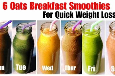 6 Healthy Oats Smoothie Recipe | How to make Oatmeal Smoothies | Weight Loss recipe | In Hindi