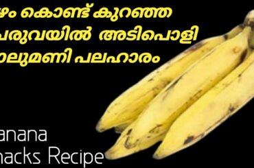 Banana Recipe In Malayalam |Pazham Recipe |Banana Snacks Recipe | Evening Snacks Recipe |FNMCookings
