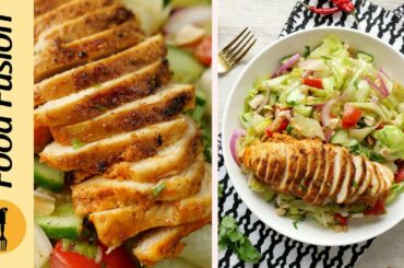 Healthy BBQ Chicken Salad Recipe By Food Fusion