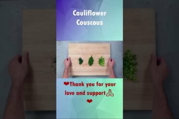 Cauliflower couscous recipes - healthy food #shorts #healthyfood