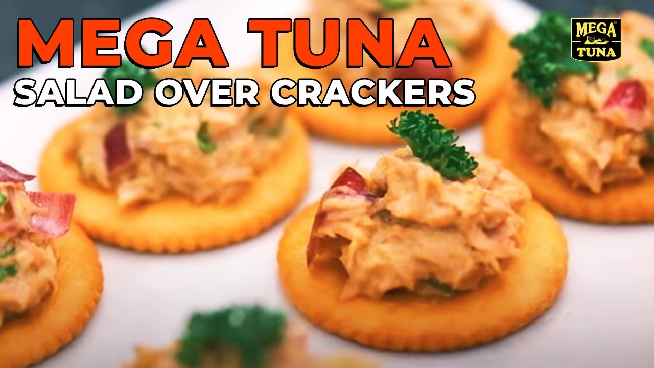 EASY AND HEALTHY SNACK Tuna Salad over Crackers with Mega | Mega Movers Recipe EASY AND HEALTHY SNACK Tuna Salad over Crackers with Mega | Mega Movers Recipe
