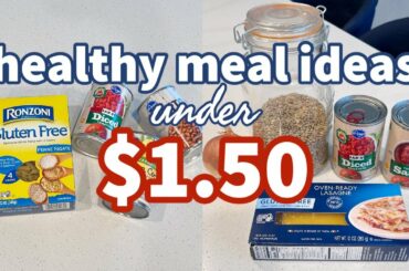 HEALTHY CHEAP MEAL IDEAS UNDER $1.50 | Extreme Budget Meal Ideas Grocery Haul & Recipes | VLOGMAS 3