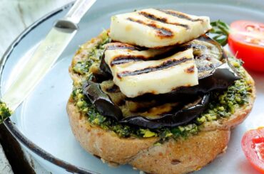 SANDWICH EGGPLANT AUBERGINE EXTRA VIRGIN OLIVE OIL RECIPE GRILL HEALTHY HEALBE FATLOSS CHEF HINT ITA