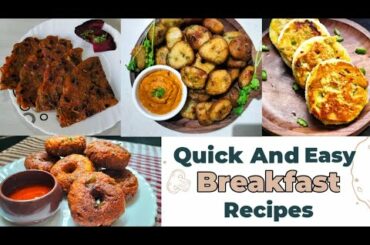 4 easy veg breakfast recipes | quick and healthy recipes | high protein breakfast