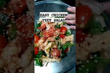 Chicken feet healthy salad#shorts #foodie #chicken #chickenrecipe