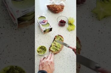 Holiday Avocado Toast #shorts #food #healthy #recipes #Christmas #Avocado #guacamole