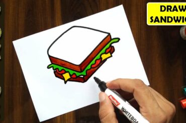 HOW TO DRAW SANDWICH EASY