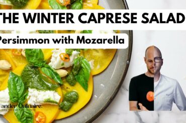 Persimmon Caprese Salad, yummy, easy, healthy lunch or dinner idea! Perfect recipe for the winter!