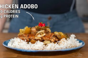 This Healthy Dinner has 45g of Protein (Chicken Adobo)