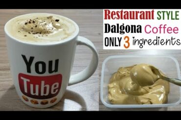 Dalgona Coffee Recipe|Frothy Coffee at Home 3ingredients Only-By Food's Heaven Secrets-Coffee Recipe