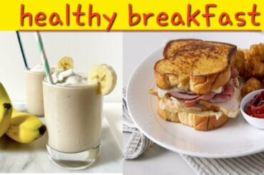 healthy breakfast recipe || easy healthy breakfast with banana smoothie || ready in 5-minutes nasta