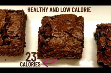 23 CALORIE FUDGE BROWNIES- Low calorie brownie recipe- Healthy brownies