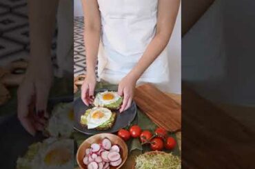 Healthy Food - Preparing Bread With Eggs - Breakfast