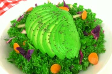 Healthy Kale Salad Recipe With Avocado | Kale Salad Recipes Vegan