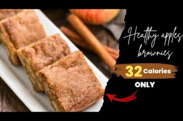 Low calorie apple brownies-Autumn healthy apple blondies