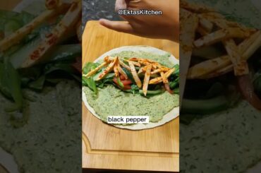 Healthy Avocado Tortilla wrap recipe #shorts