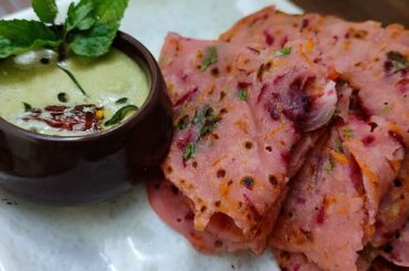 10 Mins Healthy & Crispy Instant Beetroot Dosa||Weight Loss Recipe||Non Fermented Recipe||Pink Dosa