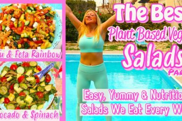 Vegan Salads - Plant Based Recipes - Mediterranean Diet - Healthy Salads - High Protein Gluten Free