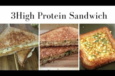 3 Easy High Protein Breakfast Sandwich | Healthy Sandwich Recipes | Weight Loss diet