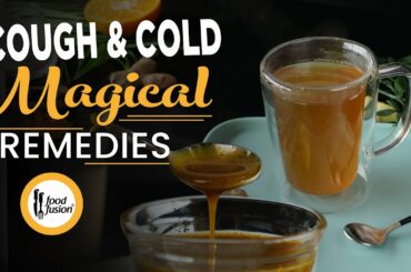 Magical Cough & Cold Remedies (Turmeric Herb Tea & Honey Ginger Shot) Healthy Recipes by Food Fusion