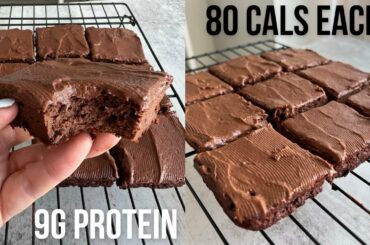 High Protein, Low Calorie Brownie Recipe | 80 Calories Each!
