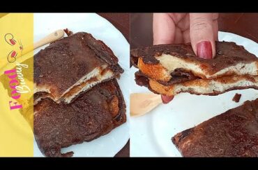 Chocolate Egg Toast | Best Healthy breakfast for kids | Sweet Sandwich recipe by Food Bunny #viral