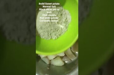 sweet potato chat/healthy recipe/evening snack/easy snack recipe/quick recipe #shorts#recipe#food