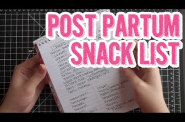 Post Partum Healthy Snacks Running Grocery List Idea