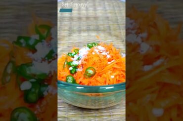 Carrot salad | Healthy salad recipe | English Caption | Sri Samayal #shorts #youtubeshorts