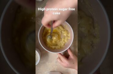 Healthy high protein sugar-free cake recipe #food #highprotein #sugarfreecake #sugarfree
