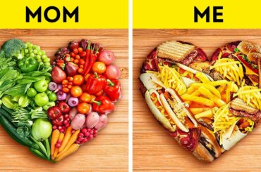 HEALTHY FOOD VS FAST FOOD || Yummy Food Recipes And Hacks