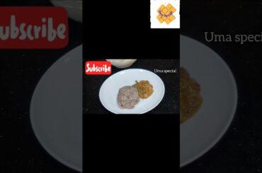 Healthy Lunch Combo Recipe in Tamil | Ragi kali  Vendakkai kadayal#shorts #umaspecial#food