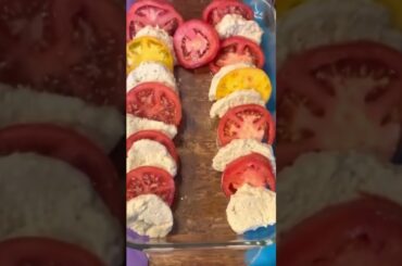 Caprese salad! Dairy Free, Plant Based, Oil Free, Vegan, Healthy Recipe!