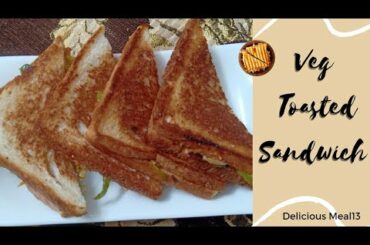 Veg toasted sandwich | By Delicious Meal13 | #toastedsandwich #vegsandwich #delicoiusmeal13