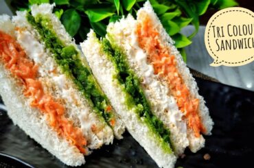 Republic Day Special - Tri Colour Sandwich Recipe | Tiranga Sandwich Recipe | Sandwich Recipe