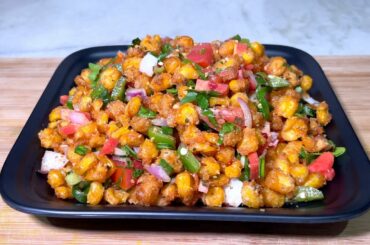 Spicy Corn Chat | Crispy And Healthy Corn Chat | Corn Salad Recipe | Ginger n Garlic