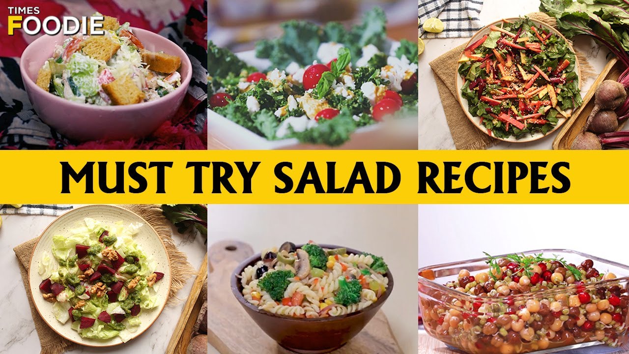 Healthy Salad Recipe | Homemade Quick Salads | Pasta, Sprouts & Chicken Salads | New Year Resolution Healthy Salad Recipe | Homemade Quick Salads | Pasta, Sprouts & Chicken Salads | New Year Resolution