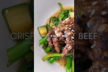 Healthy Dinner Recipes - STICKY CRISPY BEEF #shorts #healthy #dinner #food #foodie #beef #reels #fyp